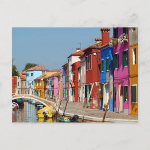 Colorful Burano Vykort