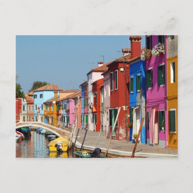 Colorful Burano Vykort (Framsida)