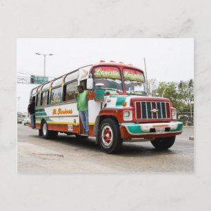 Colorful buss i Cartagena Vykort