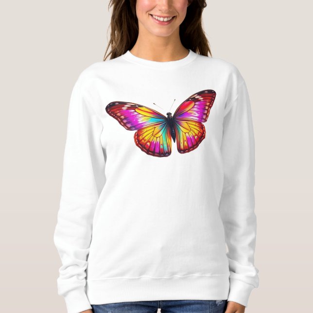 colorful butterfly art t shirt (Framsida)