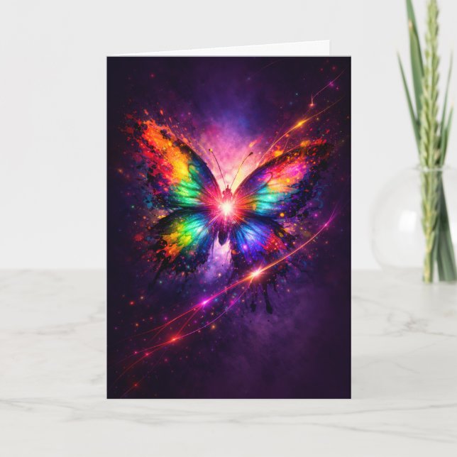 Colorful Butterfly Greeting Card Kort (Framsida)