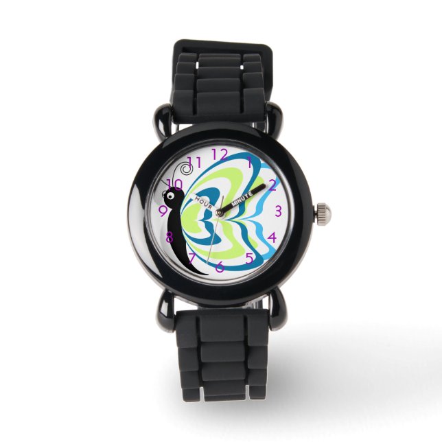 Colorful Butterfly Women's Watch Armbandsur (Framsida)