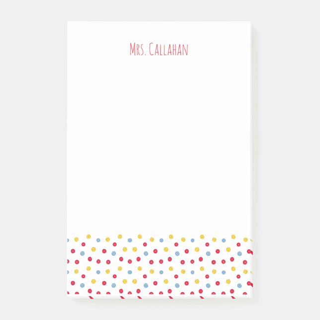 Colorful Buttons Post-It Notes (Framsida)