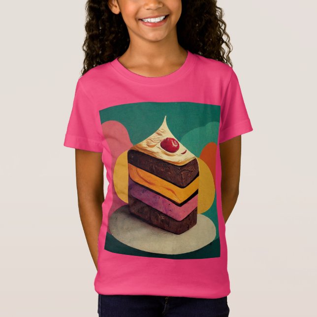 Colorful Cake-Designad Jersey T Shirt (Framsida)
