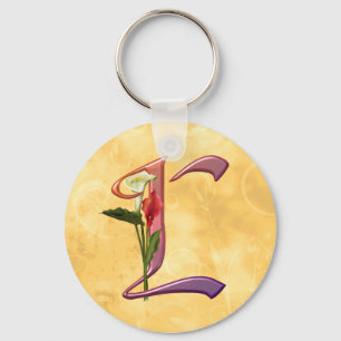 Colorful Calla Initial L Nyckelring