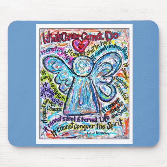 Colorful Cancer Angel Mousepad Musmatta (Framsidan)