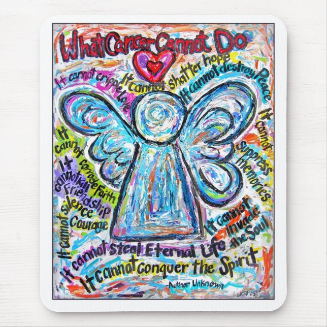 Colorful Cancer Angel Mousepad Musmatta (Framsidan)