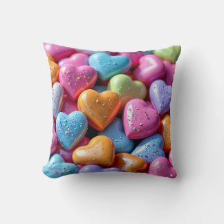 Colorful Candy Love Hearts Kudde