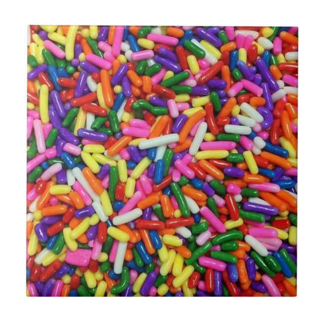 Colorful Candy Sprinkles Kakelplatta (Framsidan)