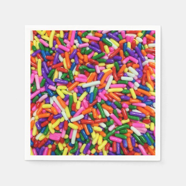 Colorful Candy Sprinkles Pappersservett (Framsidan)