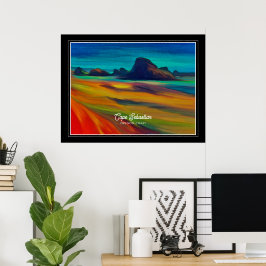 Colorful Cape Sebastian Oregon Kusten Art Poster