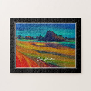 Colorful Cape Sebastian Oregon Kusten Art Pussel