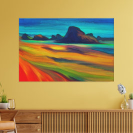 Colorful Cape Sebastian Oregon Kusten Canvastryck