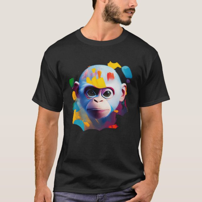 Colorful Capuchin Monkey  1 T Shirt (Framsida)