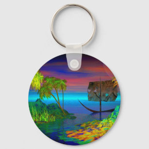 Colorful Carribobe by David Wilder keychain Nyckelring