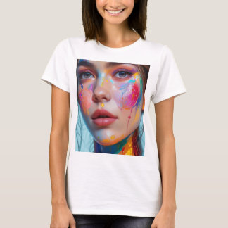 Colorful Cartoon Face sweater for women T Shirt