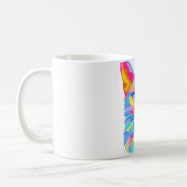 Colorful Cat Mug | Cute Artistic Cat Illustration Kaffemugg
