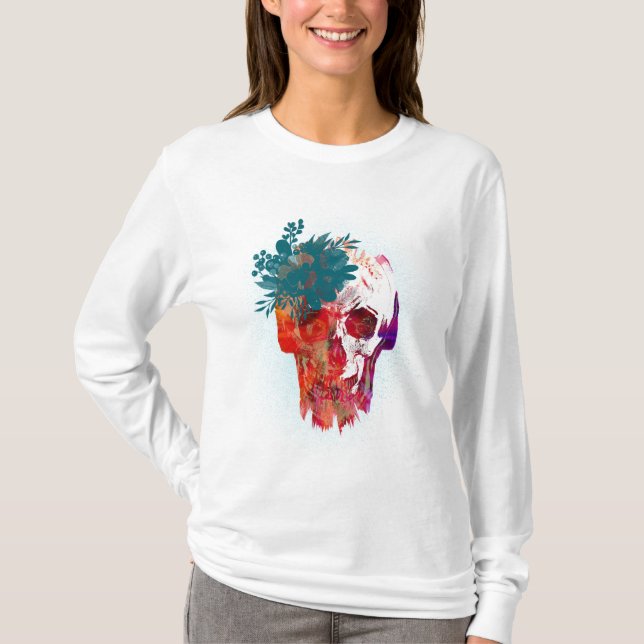 "Colorful Catrina" T Shirt (Framsida)