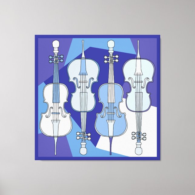 Colorful Cello Blues Canvastryck (Framsida)