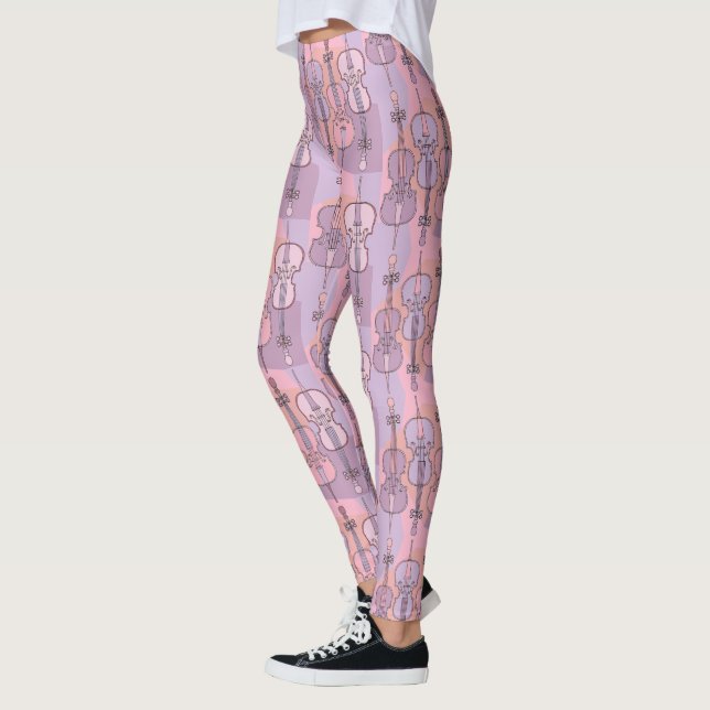 Colorful Cello Mönster Leggings (Vänster)