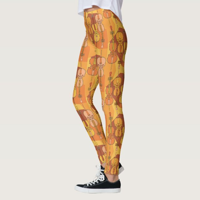 Colorful Cello Mönster Leggings (Vänster)