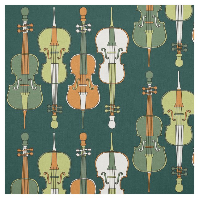 Colorful Cello Mönster Tyg (Provkarta)