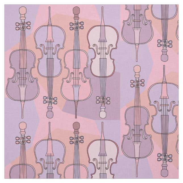 Colorful Cello Mönster Tyg (Provkarta)