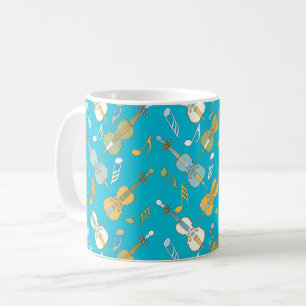 Colorful Cello Notes Mugg