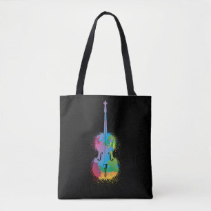 Colorful Cello Retro Music Älskare Cellist Tygkasse