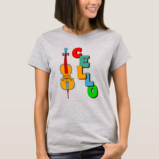 Colorful Cello T Shirt (Framsida)