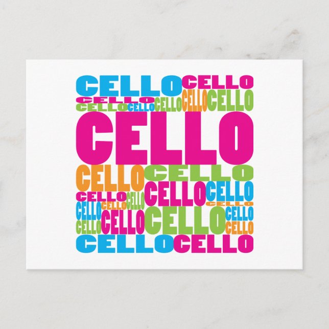 Colorful Cello Vykort (Framsida)