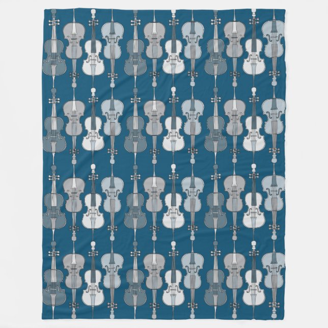 Colorful Cellos Mönster Fleecefilt (Framsidan)