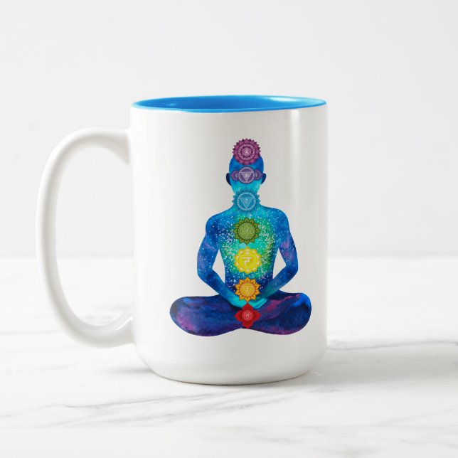 Colorful Chakra Meditation Mugg (Vänster)
