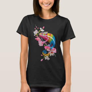 Colorful Chameleon Lizard Wildblomreptiles T Shirt