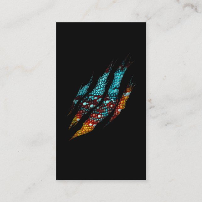 Colorful Chameleon Skin Visitkort (Framsida)