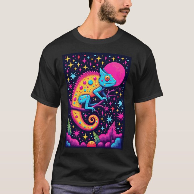 Colorful Chameleon T Shirt (Framsida)