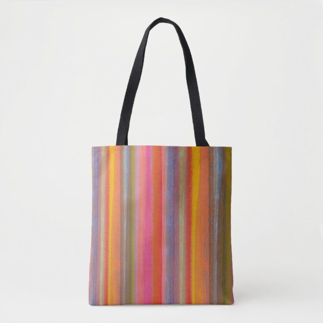 Colorful Charcoal Boho Stripes Tygkasse (Framsida)