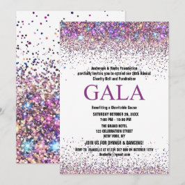 Colorful Charity Boll Corporate Fundising Party Inbjudningar