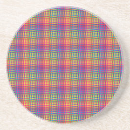 Colorful Checker Abstract Pattern Underlägg