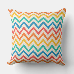 Colorful Chevron Zigzag Mönster Kudde
