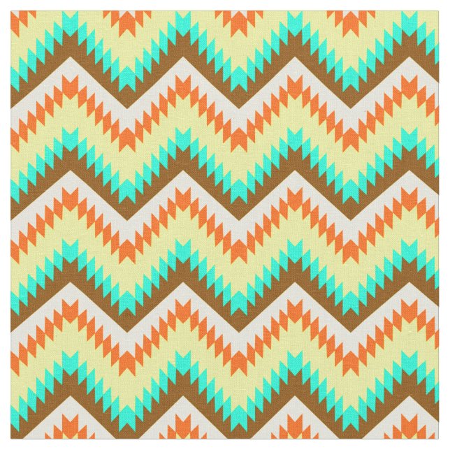 Colorful Chevrons Zig Zag Tyg (Närbild)