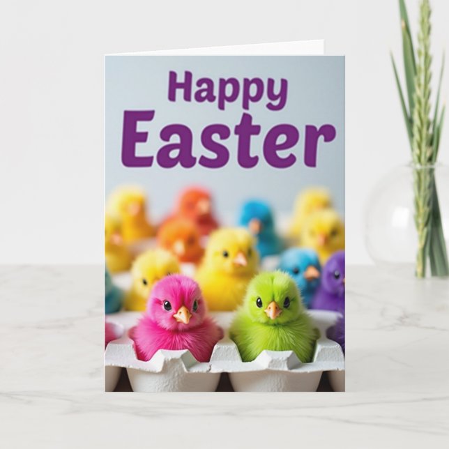 Colorful Chicks Greeting Card Kort (Framsida)