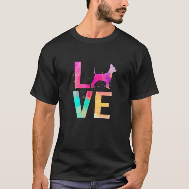 Colorful Chihuahua Hund Mamma Chihuahua T Shirt (Framsida)