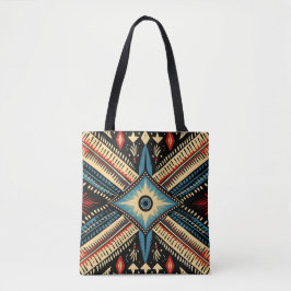 Colorful Choctaw Indian stambal mönster Tote Bag Tygkasse