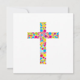 Colorful Christian Cross Inbjudningar