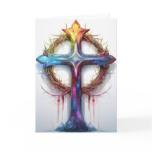Colorful Christian kor över krona på torgen