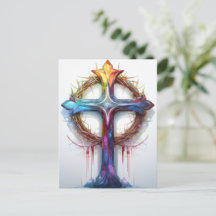 Colorful Christian kor över krona på torgen