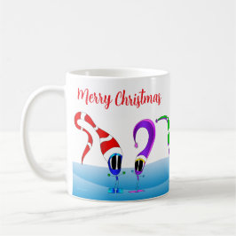 Colorful Christmas Cartoon Kaffemugg