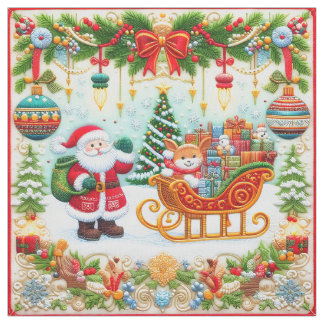 Colorful Christmas Embroidery Look with Santa Tyg