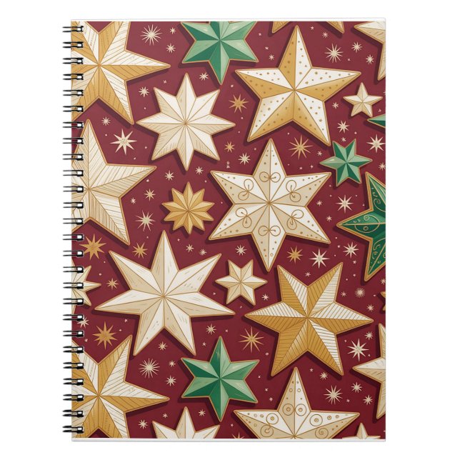 Colorful Christmas Notebook – Festive Winter Desig Anteckningsbok (Framsidan)